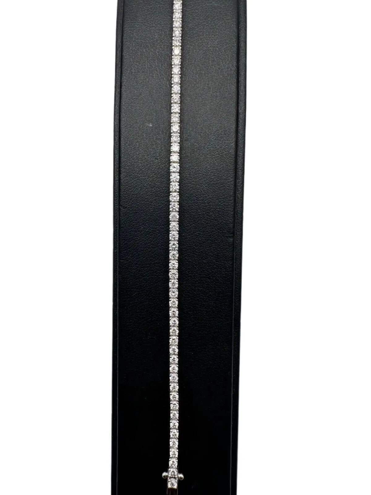 18ct White Gold Diamond Tennis Bracelet 4claw 3.7ct Diamond Bracelets