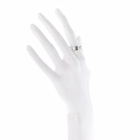 C De Cartier 18K White Gold 6mm Band Cartier Size 52 UK Size L Mint Condition