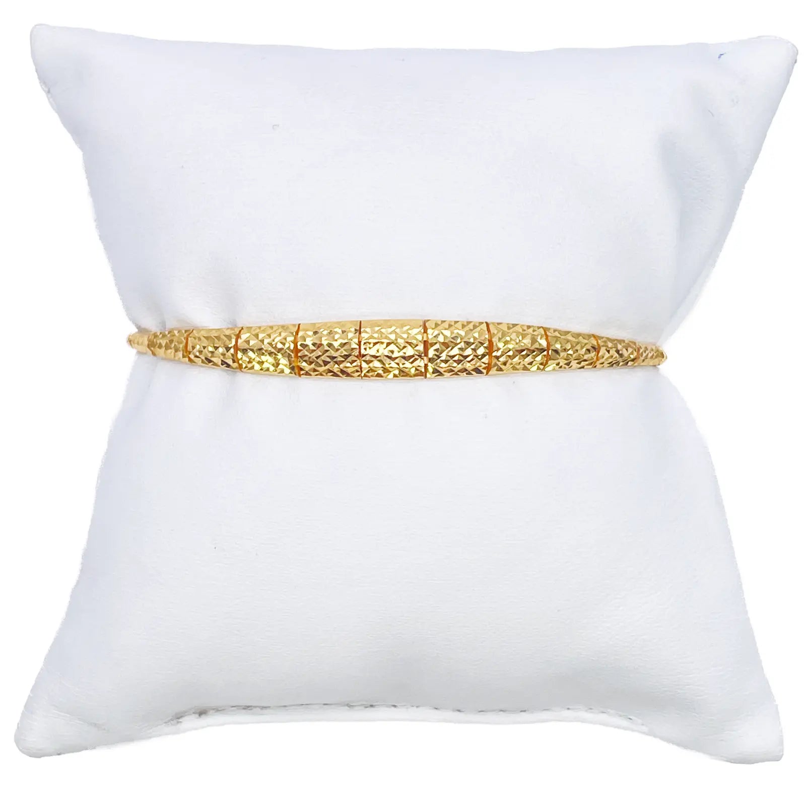 22ct Gold Bracelet Diamond Cut Shimmer Textured 6.7 Inches 