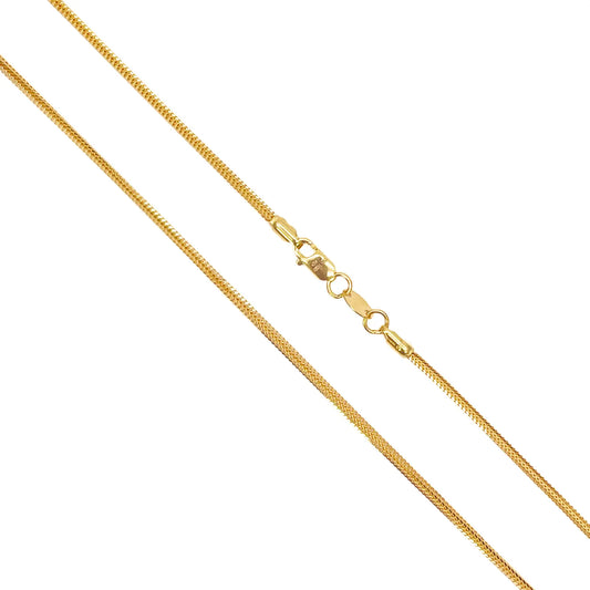 22ct Yellow Gold Foxtail Dragon Chain Necklace 16''inches 1.5mm Width 