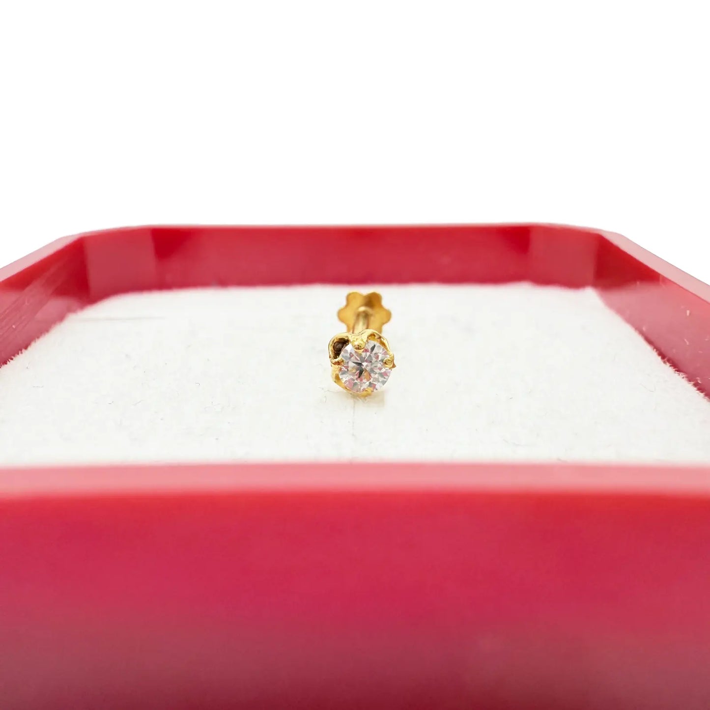 22ct Yellow Gold Nose Stud/Pin, Tragus, Helix Or 2nd Lobe Stud 2.5mm Width 