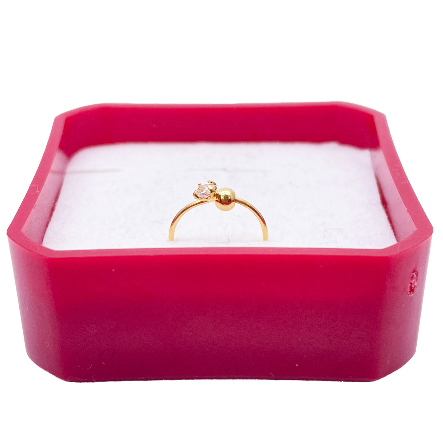 22kt guldbelagt smuk lille hoop huggie næsering 8,8 mm