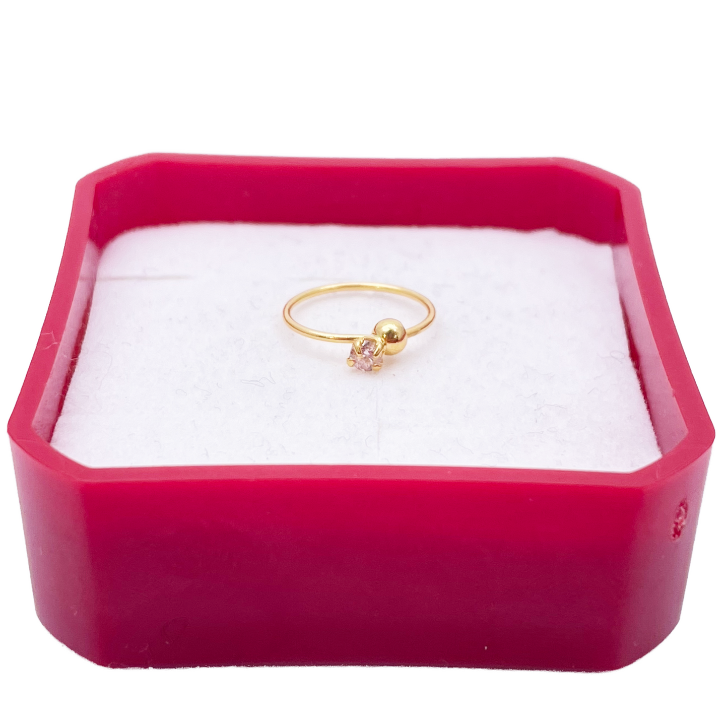 22kt guldbelagt smuk lille hoop huggie næsering 8,8 mm