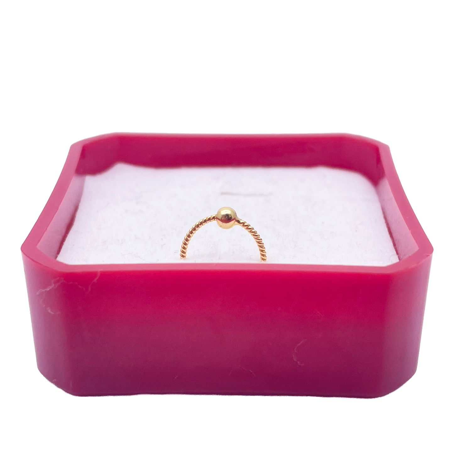 22kt guldbelagt lille reb fin næsering huggie ring 8 mm diameter