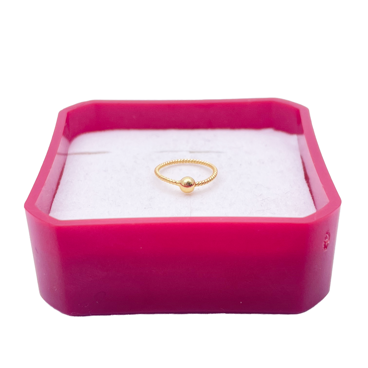 22kt guldbelagt lille reb fin næsering huggie ring 8 mm diameter