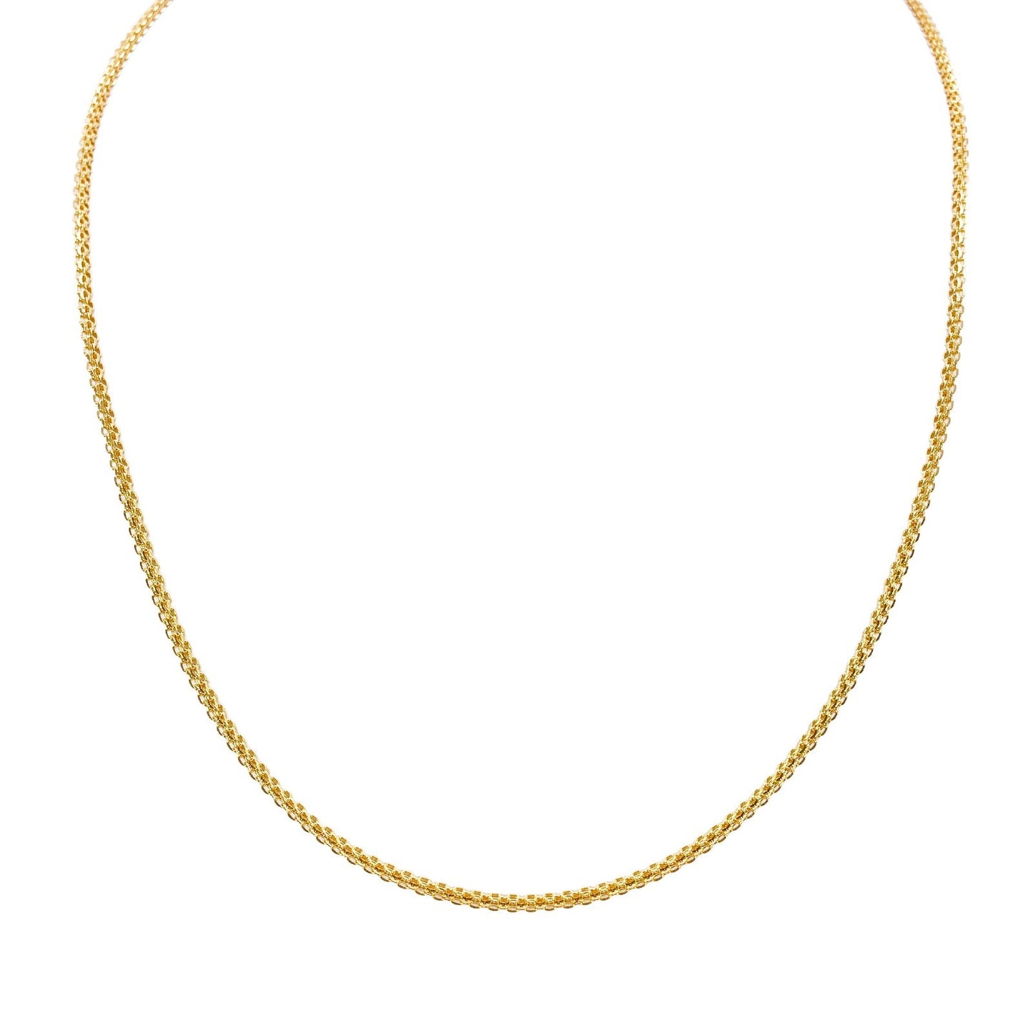 22ct Yellow Gold Solid Fancy Chain Necklace 20 Inches 1.6mm Width