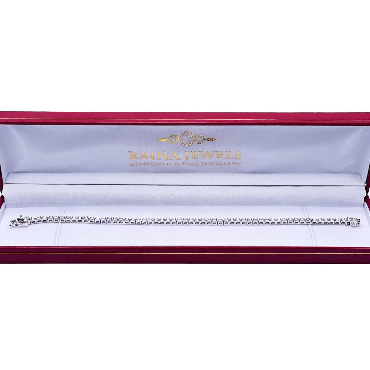 14ct White Gold Natural Diamond Tennis Bracelet 4 claw 2.00ct 7''inches  Diamond Bracelets